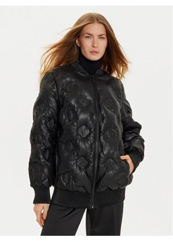 Guess Kurtka skórzana Marianne W4BL60 WGB20 Czarny Regular Fit ze sklepu MODIVO w kategorii Kurtki damskie - zdjęcie 182760574