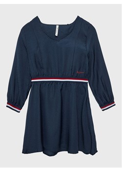 Pepe Jeans Sukienka codzienna PG951580 Granatowy Regular Fit ze sklepu MODIVO w kategorii Sukienki dziewczęce - zdjęcie 182760580