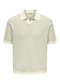 Only & Sons Polo Kian 22033457 Beżowy Relaxed Fit ze sklepu MODIVO w kategorii T-shirty męskie - zdjęcie 182760642