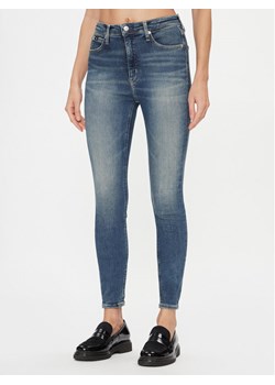 Calvin Klein Jeans Jeansy High Rise Super Skinny Ankle J20J222146 Niebieski Skinny Fit ze sklepu MODIVO w kategorii Jeansy damskie - zdjęcie 182760652