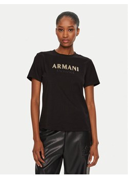 Armani Exchange T-Shirt 6DYT36 YJ7VZ 1200 Czarny Regular Fit ze sklepu MODIVO w kategorii Bluzki damskie - zdjęcie 182760721