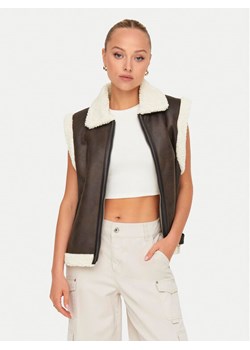ONLY Bezrękawnik Betty 15322433 Brązowy Regular Fit ze sklepu MODIVO w kategorii Kamizelki damskie - zdjęcie 182760802