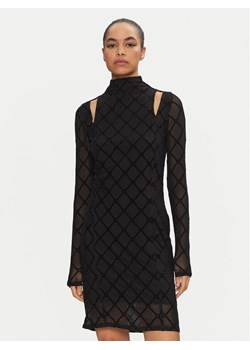 HUGO Sukienka koktajlowa 50527448 Czarny Slim Fit ze sklepu MODIVO w kategorii Sukienki - zdjęcie 182760811