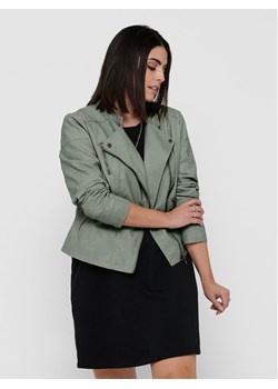 ONLY Carmakoma Kurtka z imitacji skóry Avana 15161651 Szary Regular Fit ze sklepu MODIVO w kategorii Kurtki damskie - zdjęcie 182761061
