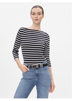 Tommy Hilfiger Bluzka New Cody WW0WW40589 Granatowy Slim Fit ze sklepu MODIVO w kategorii Bluzki damskie - zdjęcie 182761140