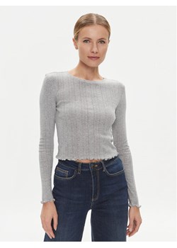 Noisy May Bluzka Judy 27030919 Szary Slim Fit ze sklepu MODIVO w kategorii Bluzki damskie - zdjęcie 182761231
