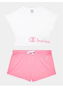 Champion Komplet t-shirt i spodenki 404624 Biały Regular Fit ze sklepu MODIVO w kategorii Komplety dziewczęce - zdjęcie 182761544