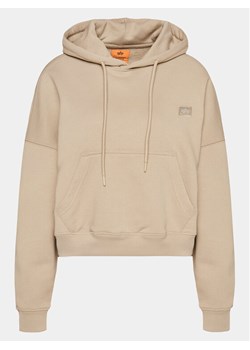 Alpha Industries Bluza Essentials 146041 Beżowy Relaxed Fit ze sklepu MODIVO w kategorii Bluzy damskie - zdjęcie 182761661