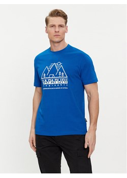 Napapijri T-Shirt S-Faber NP0A4HQE Niebieski Regular Fit ze sklepu MODIVO w kategorii T-shirty męskie - zdjęcie 182761680