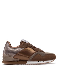 Pepe Jeans Sneakersy London W Sequins PLS31382 Brązowy ze sklepu MODIVO w kategorii Buty sportowe damskie - zdjęcie 182761701