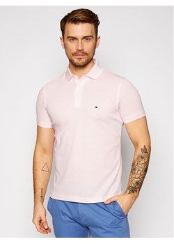 Tommy Hilfiger Polo 1985 MW0MW17771 Różowy Slim Fit ze sklepu MODIVO w kategorii T-shirty męskie - zdjęcie 182761914