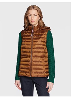 Tommy Hilfiger Bezrękawnik WW0WW37265 Brązowy Regular Fit - id: 0000301075301 - marki Tommy Hilfiger - 182761952 Tommy Hilfiger Bezrękawnik WW0WW37265 Brązowy Regular Fit ze sklepu MODIVO w kategorii Kamizelki damskie - zdjęcie 182761952