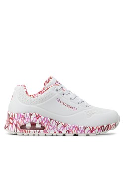 Skechers Sneakersy Uno Loving Love 155506/WRPK Biały ze sklepu MODIVO w kategorii Buty sportowe damskie - zdjęcie 182762043