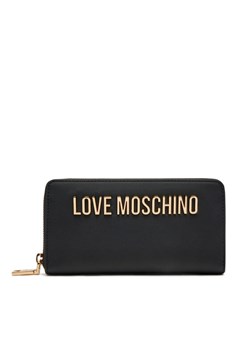 LOVE MOSCHINO Duży Portfel Damski JC5611PP1MKD0000 Czarny ze sklepu MODIVO w kategorii Portfele damskie - zdjęcie 182762403