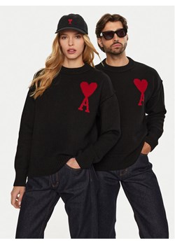 AMI PARIS Sweter BFUKS006.018 Czarny Regular Fit ze sklepu MODIVO w kategorii Swetry męskie - zdjęcie 182762480