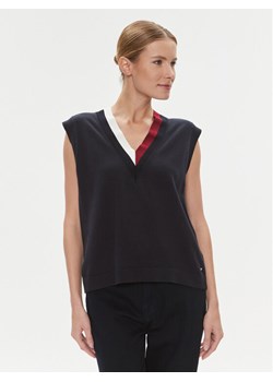 Tommy Hilfiger Sweter WW0WW40123 Granatowy Relaxed Fit ze sklepu MODIVO w kategorii Kamizelki damskie - zdjęcie 182762691