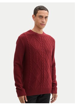 Tom Tailor Sweter 1043343 Czerwony Regular Fit ze sklepu MODIVO w kategorii Swetry męskie - zdjęcie 182762764