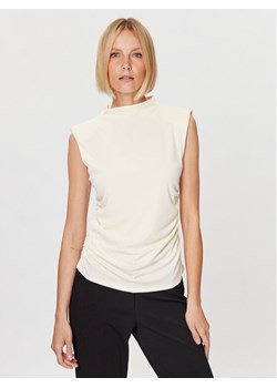 DKNY Top P3AH7QKR Écru Regular Fit ze sklepu MODIVO w kategorii Bluzki damskie - zdjęcie 182762792
