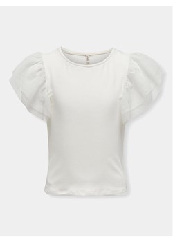 Kids ONLY Bluzka Sine 15322553 Biały Slim Fit ze sklepu MODIVO w kategorii Bluzki dziewczęce - zdjęcie 182763230