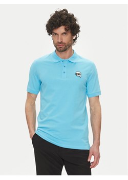 KARL LAGERFELD Polo 745710 552224 Niebieski Regular Fit ze sklepu MODIVO w kategorii T-shirty męskie - zdjęcie 182763293