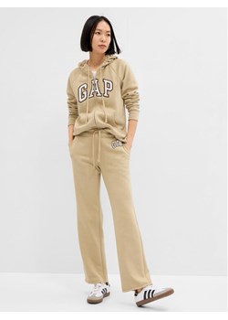Gap Spodnie dresowe 430369-11 Beżowy Regular Fit ze sklepu MODIVO w kategorii Spodnie damskie - zdjęcie 182763364