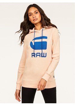 G-Star Raw Bluza Boyfriend Diamond Line Graphic Hooded D16236-A613-B243 Różowy Loose Fit ze sklepu MODIVO w kategorii Bluzy damskie - zdjęcie 182763372