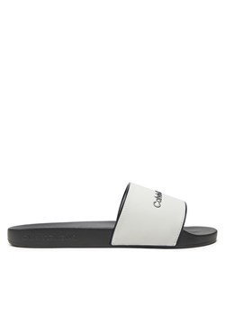 Calvin Klein Jeans Klapki Slide Institutional YM0YM01019 Biały ze sklepu MODIVO w kategorii Klapki męskie - zdjęcie 182763530