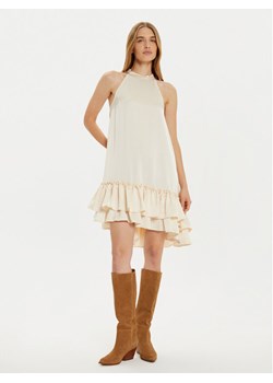 YAS Sukienka koktajlowa Eleanor 26034241 Écru Regular Fit ze sklepu MODIVO w kategorii Sukienki - zdjęcie 182763622