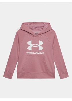 Under Armour Bluza Ua Rival Fleece Bl Hoodieâ 1379615 Różowy Loose Fit ze sklepu MODIVO w kategorii Bluzy dziewczęce - zdjęcie 182763640