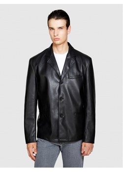 Sisley Kurtka z imitacji skóry 2NHCSW01D Czarny Regular Fit ze sklepu MODIVO w kategorii Kurtki męskie - zdjęcie 182763780