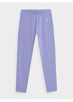4F Legginsy 4FJAW23TTIGF093 Niebieski Slim Fit ze sklepu MODIVO w kategorii Spodnie dziewczęce - zdjęcie 182763944