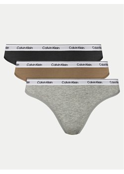 Calvin Klein Underwear Komplet 3 par stringów 000QD5209E Kolorowy ze sklepu MODIVO w kategorii Majtki damskie - zdjęcie 182763992