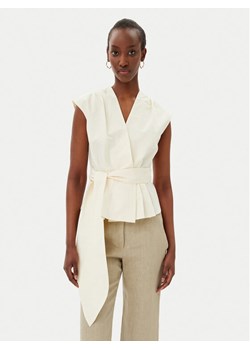 Marella Bluzka Bronzo 2513161072200 Écru Slim Fit ze sklepu MODIVO w kategorii Bluzki damskie - zdjęcie 182764044