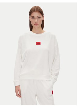 HUGO Bluza Neve_Sweatshirt 50531686 Écru Relaxed Fit ze sklepu MODIVO w kategorii Bluzy damskie - zdjęcie 182764301