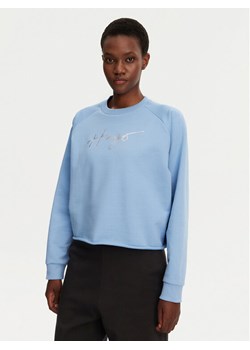 HUGO Bluza Darace 50534271 Błękitny Relaxed Fit ze sklepu MODIVO w kategorii Bluzy damskie - zdjęcie 182764483