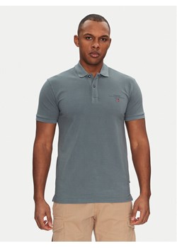 Napapijri Polo Elbas NP0A4GDL Niebieski Regular Fit ze sklepu MODIVO w kategorii T-shirty męskie - zdjęcie 182764644