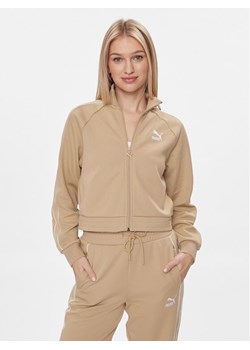 Puma Bluza T7 624211 Beżowy Relaxed Fit ze sklepu MODIVO w kategorii Bluzy damskie - zdjęcie 182764731