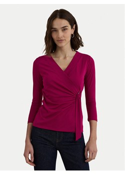 Lauren Ralph Lauren Bluzka 200889081018 Różowy Slim Fit ze sklepu MODIVO w kategorii Bluzki damskie - zdjęcie 182765032