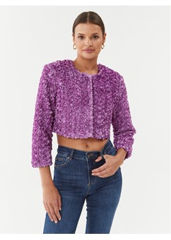 ROTATE Marynarka 3D Flower 1111322066 Fioletowy Regular Fit ze sklepu MODIVO w kategorii Marynarki damskie - zdjęcie 182765033