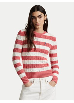 Polo Ralph Lauren Sweter 211965754001 Różowy Slim Fit ze sklepu MODIVO w kategorii Swetry damskie - zdjęcie 182765061