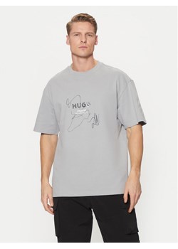 HUGO T-Shirt Nabion 50530441 Szary Loose Fit ze sklepu MODIVO w kategorii T-shirty męskie - zdjęcie 182765113