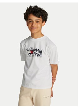 Tommy Hilfiger T-Shirt Flag Fun KB0KB09354 M Biały Regular Fit ze sklepu MODIVO w kategorii T-shirty chłopięce - zdjęcie 182765151