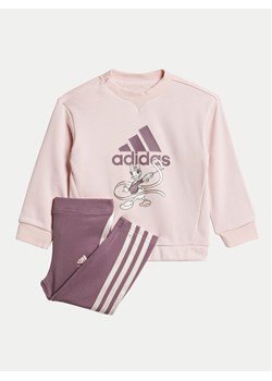 adidas Komplet bluza i legginsy Minnie and Daisy JG1256 Różowy Regular Fit ze sklepu MODIVO w kategorii Komplety dziewczęce - zdjęcie 182765192