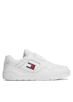 Tommy Jeans Sneakersy Tjm Leather Outsole Color EM0EM01350 Biały ze sklepu MODIVO w kategorii Buty sportowe męskie - zdjęcie 182765342