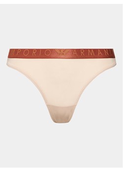 Emporio Armani Underwear Stringi 162468 3F235 03050 Beżowy ze sklepu MODIVO w kategorii Majtki damskie - zdjęcie 182765462