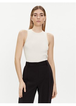 Calvin Klein Top K20K206506 Biały Slim Fit ze sklepu MODIVO w kategorii Bluzki damskie - zdjęcie 182765472