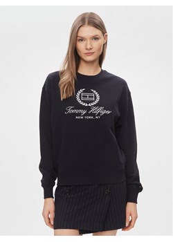 Tommy Hilfiger Bluza Flag Script WW0WW41758 Granatowy Regular Fit ze sklepu MODIVO w kategorii Bluzy damskie - zdjęcie 182766253
