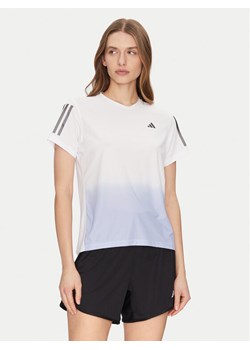 adidas Koszulka techniczna Own the Run Colorblock JC9889 Biały Regular Fit ze sklepu MODIVO w kategorii Bluzki damskie - zdjęcie 182766633