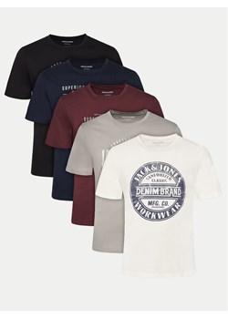 Jack&Jones Komplet 5 t-shirtów Simon 12276424 Kolorowy Standard Fit ze sklepu MODIVO w kategorii T-shirty męskie - zdjęcie 182766944