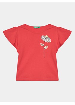 United Colors Of Benetton T-Shirt 3096G10DY Czerwony Regular Fit ze sklepu MODIVO w kategorii Bluzki dziewczęce - zdjęcie 182767641